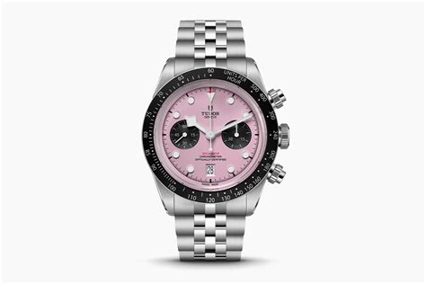 black bay chronograph 'pink' by tudor|tudor black bay chrono price.